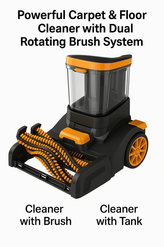 RAF Carpet & Floor Washer Vacuum Cleaner | 800W Powerful 3-in-1 Cleaning Machine | Dual Roller Brushes | 1.35L Clean Water Tank & 1.25L Dirty Tank | Carpet Cleaner for Home & Car