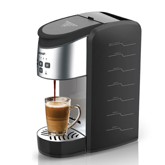 RAF 3-in-1 Coffee Maker 1500W | Capsule & Ground Coffee Machine with 1320ml Water Tank | One-Touch Espresso Coffee Maker with Auto 30-Min Power-Off